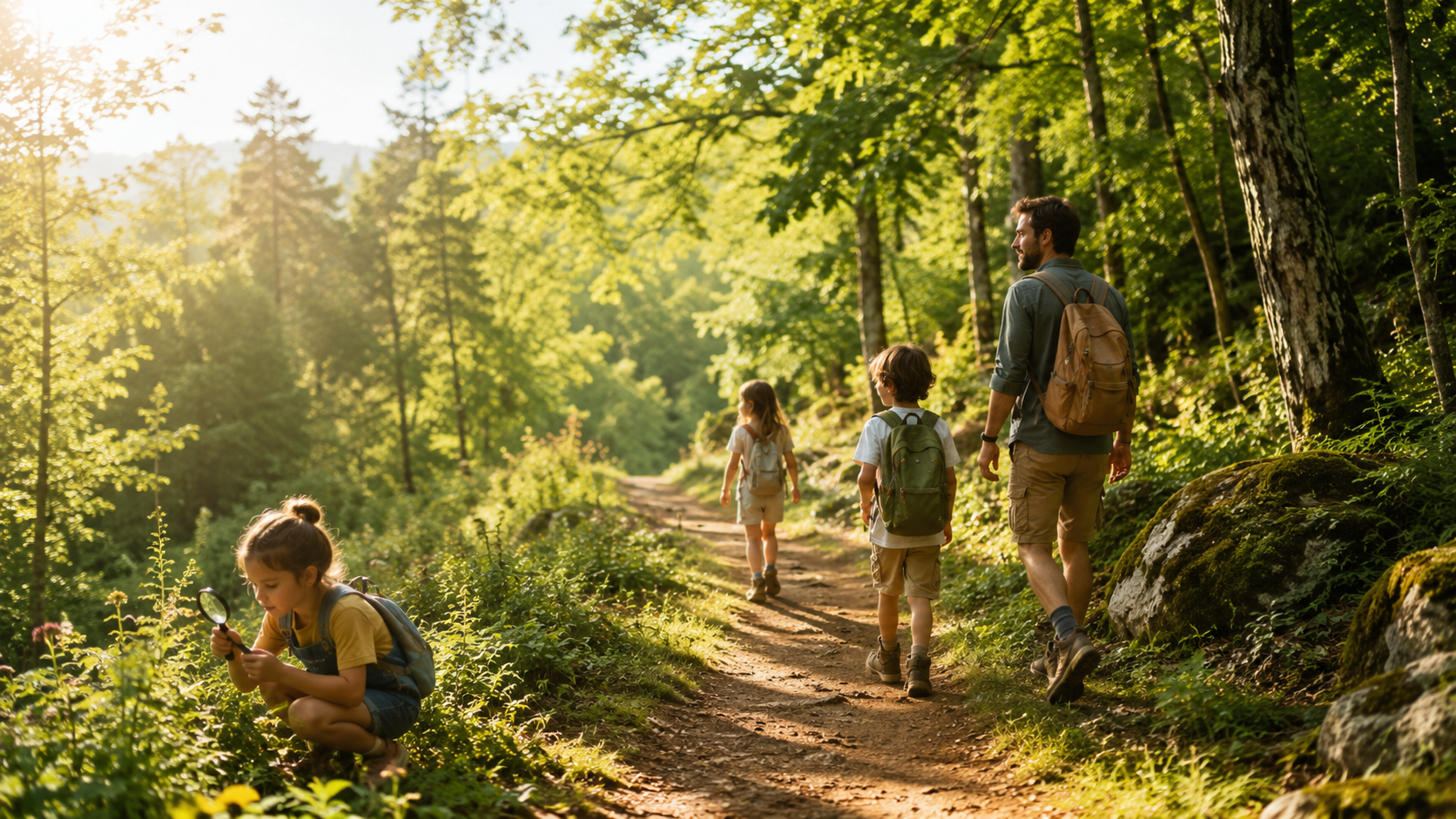 Balade en forêt au Luxembourg pour enfants et familles avec CAP SYNAPSIS