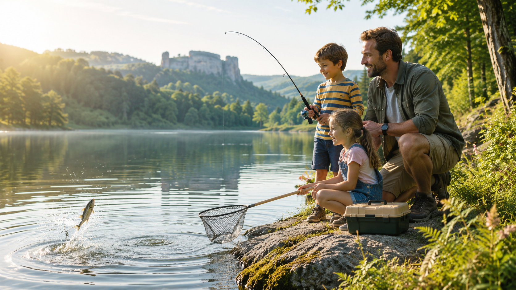 Découverte de la pêche en famille au Luxembourg avec CAP SYNAPSIS